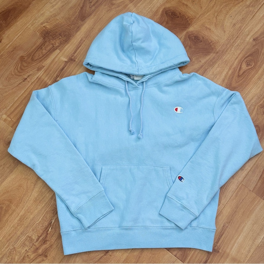 Champion Light Blue Reverse Weave Hoodie